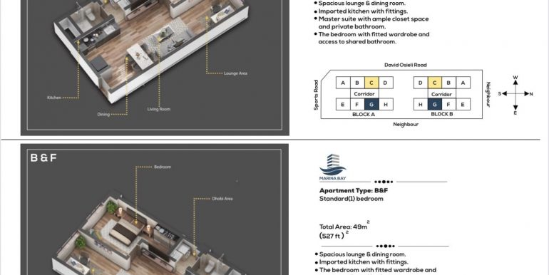 1 Br Floor plan