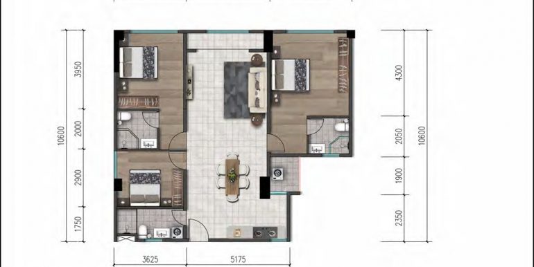 3 Br Floor plans